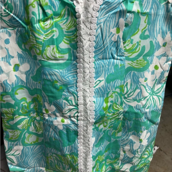 Lilly Pulitzer Sofia Lace Shift Dress in Lagoon Green Wave Rider - Picture 2 of 7